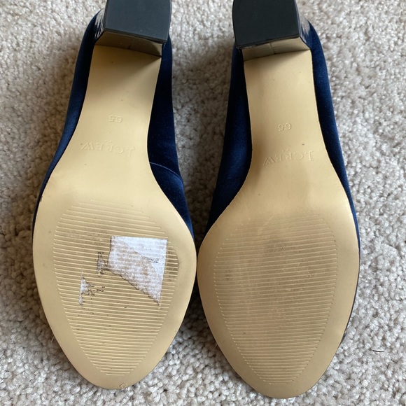J Crew factory Satin Cap toe Navy Pumps, 6.5 - Picture 2 of 6